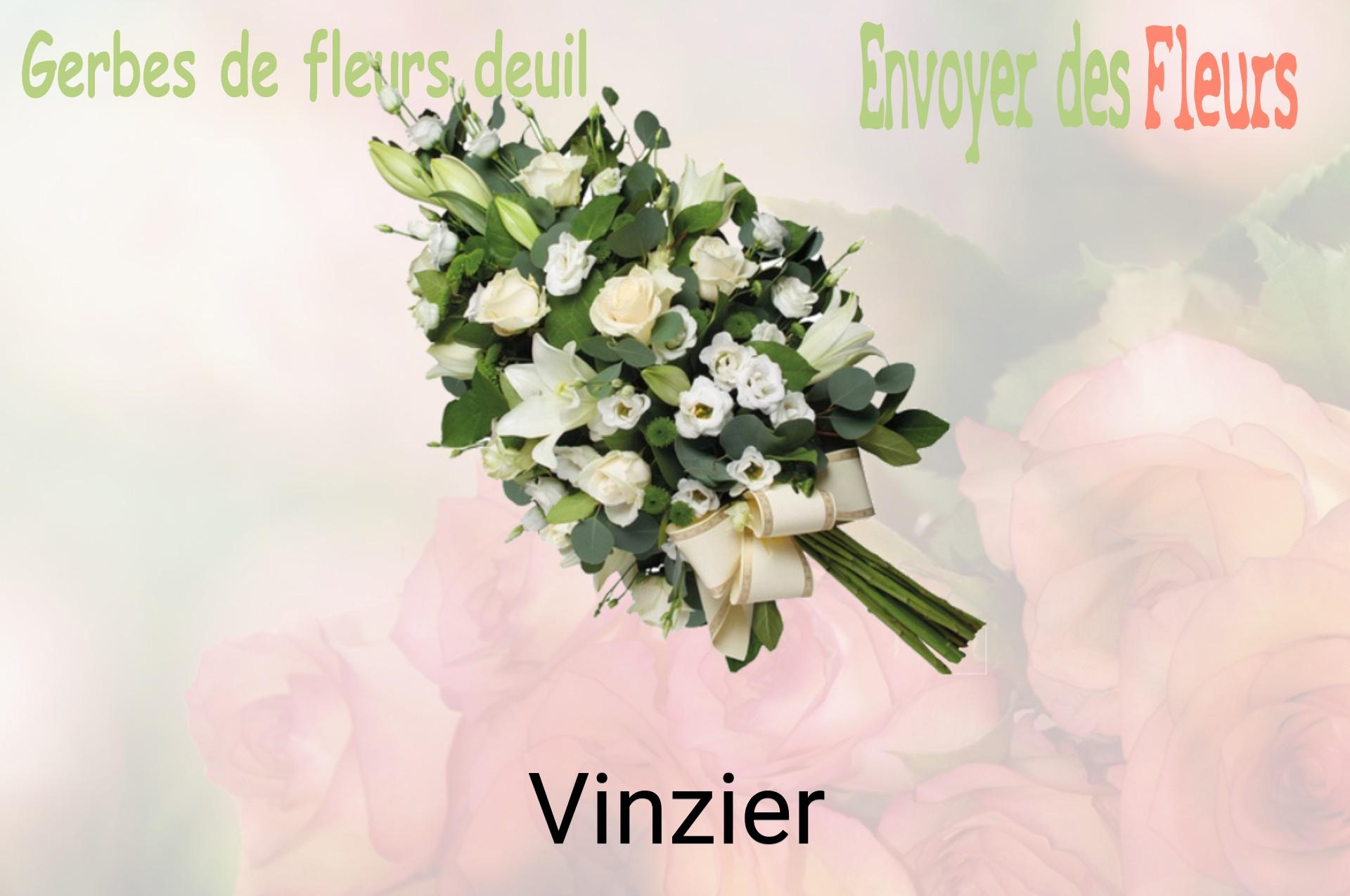 Gerbe de fleurs de deuil livrée à Vinzier